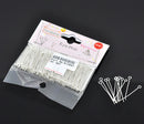 Bulk Package Bright Silver PLATED Metal Eye Pins 21/22 gauge, 3cm long (1-1/8" long)  pin0037
