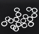 300 Silver Plated Thick Open Jump Rings Findings 6mm x 1.0mm, 18 gauge wire jum0094b