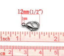 GUNMETAL Black Tone Lobster Clasps 12mm x 7mm  fcl0025