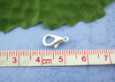 100 pcs Bright SILVER Plated Lobster Clasps  12mm x 6mm fcl0019a