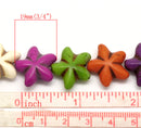 15.5" Strand Stone FLOWER or STARFISH Gemstone Beads . 19X17mm . carved stone  How0127