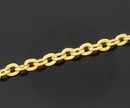 10 meters (over 32 feet)  Gold Plated Link Chain  3x2.5mm . unsoldered fch0109