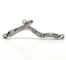 6 Antique Silver Metal TREE BRANCH Charm Pendants  chs0750