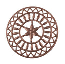 10 Large Copper Colored Filigree Metal Iron Medallion  STAR  48mm  FIL0028