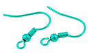 20 SPEARMINT GREEN Plated Metal French Hook Earrings Ear Wires (10 pairs) fin0288