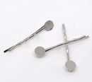 Silver Tone Metal Bobby Pins Hair Clips . 100 pieces . bulk package . fin0061