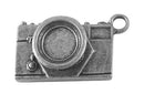 2 Large Silver Tone Metal CAMERA . Charm Pendants, 36x22mm chs0034