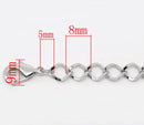 Bulk Package 12 Silver TONE (dark silver) Chunky Curb Link Chain Charm Bracelets  20cm . almost 8 inches long fch0026