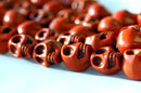 1 Strand Medium CHOCOLATE BROWN Stone Skulls . 18mm how0189