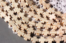 1 strand Howlite Stone Beads WHITE MALTESE CROSS 15mm how0161