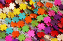25mm Howlite MALTESE CROSS Beads, Mixed Colors, 25mm, 1"  how0390
