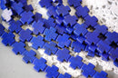 15mm Howlite ROYAL BLUE MALTESE Cross beads, full strand, about 26 beads how0374