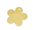 20 Brass Sheet Metal Stamping Blanks, FLOWER shape, 1 hole, 17x16mm (5/8"x5/8")   20 gauge msb0056