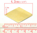 30 Brass Sheet Metal Stamping Blanks, diamond rhombus shape, drilled with 2 holes, 42x28mm  MSB0112