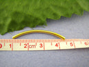 200 Gold Plated Smooth Curved Spacer Tube 2 x 35mm   bme0146b