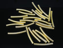300 Gold Plated Smooth Curve Tube Spacer Beads 3 x 25mm   bme0202