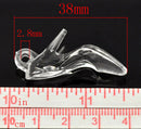 30 Transparent Acrylic HIGH HEEL Shoe Charms . 38mm (1-5/8") . clear cha0045