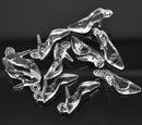 30 Transparent Acrylic HIGH HEEL Shoe Charms . 38mm (1-5/8") . clear cha0045