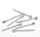 50 Silver Tone Metal Bobby Pins Hair Clips . fin0060