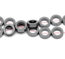 12mm Hematite OPEN DONUT CIRCLE Loose Beads, full strand, about 33 beads, ghe0082