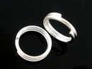 50 Silver Plated Finished Double Loops Split Rings Open Jump Rings 4mm  jum0010a