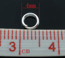 50 Silver Plated Finished Double Loops Split Rings Open Jump Rings 4mm  jum0010a