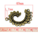 20 Bronze Tone SPIRAL charms or pendant connectors . bulk package . chb0218
