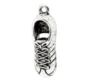 5 Silver Lace-Up TENNIS SHOE Charm Pendants .  chs0102
