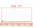 500 Thin Antique Bronze High Quality Ball Head Pins, 2" long (50mm)  24 gauge . Pin0031