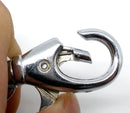 5 Silver Plated Lobster Swivel Clasps for Key Rings, Dog Leashes  fin0397