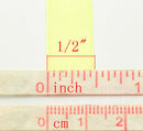 1/2" Wide Shiny LEMON Yellow Satin Ribbon for Weddings Scrapbooking, Jewelry Making, Sewing,  Gift Wrap 25 yards  rib0007