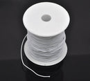 Bulk Roll . 120 Meters WHITE Cotton and Elastic Stretchy Cord cor0001