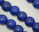4mm Howlite Stone Beads ROUND Ball, ROYAL BLUE, full strand, how0228
