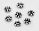 1000 Silver Tone Pewter DAISY Spacer Beads  4mm  bulk package bme0128b