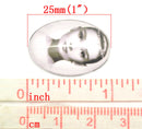 4 Elegant Audrey Hepburn Portrait Oval Glass Dome Seals Cabochons,  25x18mm (1"x3/4")  cab0168