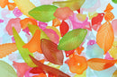 Large Mixed Bag SPRING MIX Acrylic Flowers and Leaf Beads bac0274