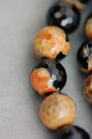 1 Strand 15.5" Round Dyed Faceted MIDNIGHT HARVEST Agate Beads 10mm  Natural Gemstones gag0029