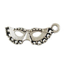 10 THEATER MASK Charm Pendants, silver tone metal, chs0081