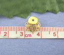 260 Bulk Package Small Brass CONE BEAD CAPS . Bright Gold Tone Metal Filigree  7x9mm  fin0089b