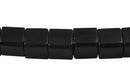 13.5" Strand BLACK Glass Cube Beads 8mm . bgl0809