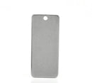 5 Stainless Steel Metal Stamping Blanks Charms, RECTANGLE shape, punched hole, 7/8" x 3/8" 18 gauge  s9193  MSB0002