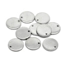 10 Stainless Steel Metal Stamping Blanks Charms ( 10mm ), Small ROUND DISC Tags, 18 gauge  MSB0017a