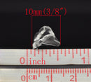25 Small Acrylic Fluted CALLA LILY Flower Charm Beads, clear transparent bac0251a