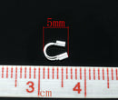 5mm Bright SILVER PLATED Wire Guides, Wire Protectors . Wire Guards . 200 pieces  fin0155b