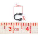5mm GUNMETAL BLACK Wire Guides, Wire Protectors . Wire Guards . 50 pieces fin0043a