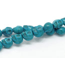 TURQUOISE Miniature Stone Sugar SKULL Gemstone Beads 10x8mm how0158