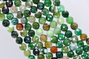 1 Strand 15.5" Round Dyed FACETED Mixed Colors EMERALD CITY Green Agate Beads 10mm  Natural Gemstones gag0090