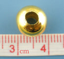 50 Gold Plated Smooth Round Ball Spacer Beads  10mm   bme0057