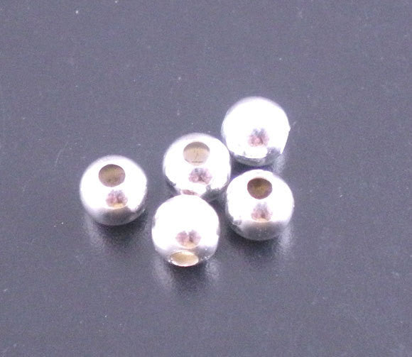 500 Silver Plated Smooth Round Ball Spacer Beads 4mm bme0085