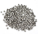 200 Silver Tone Metal ROUND Spacer Beads 6mm bme0093